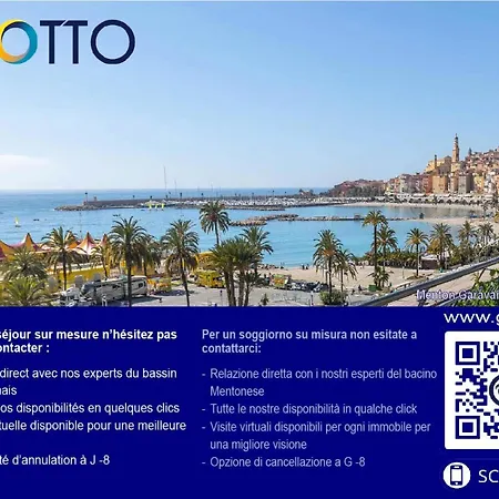Appartement Piranese - Giotto - Agreable Et Spacieux 2p Climatise Plein Centre Avec Grande Terrasse Mae-9851 Menton